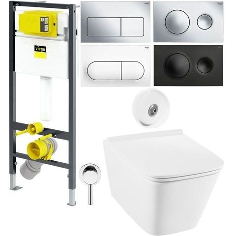 Казанче за вграждане Viega  с тоалетна с биде Rimfree